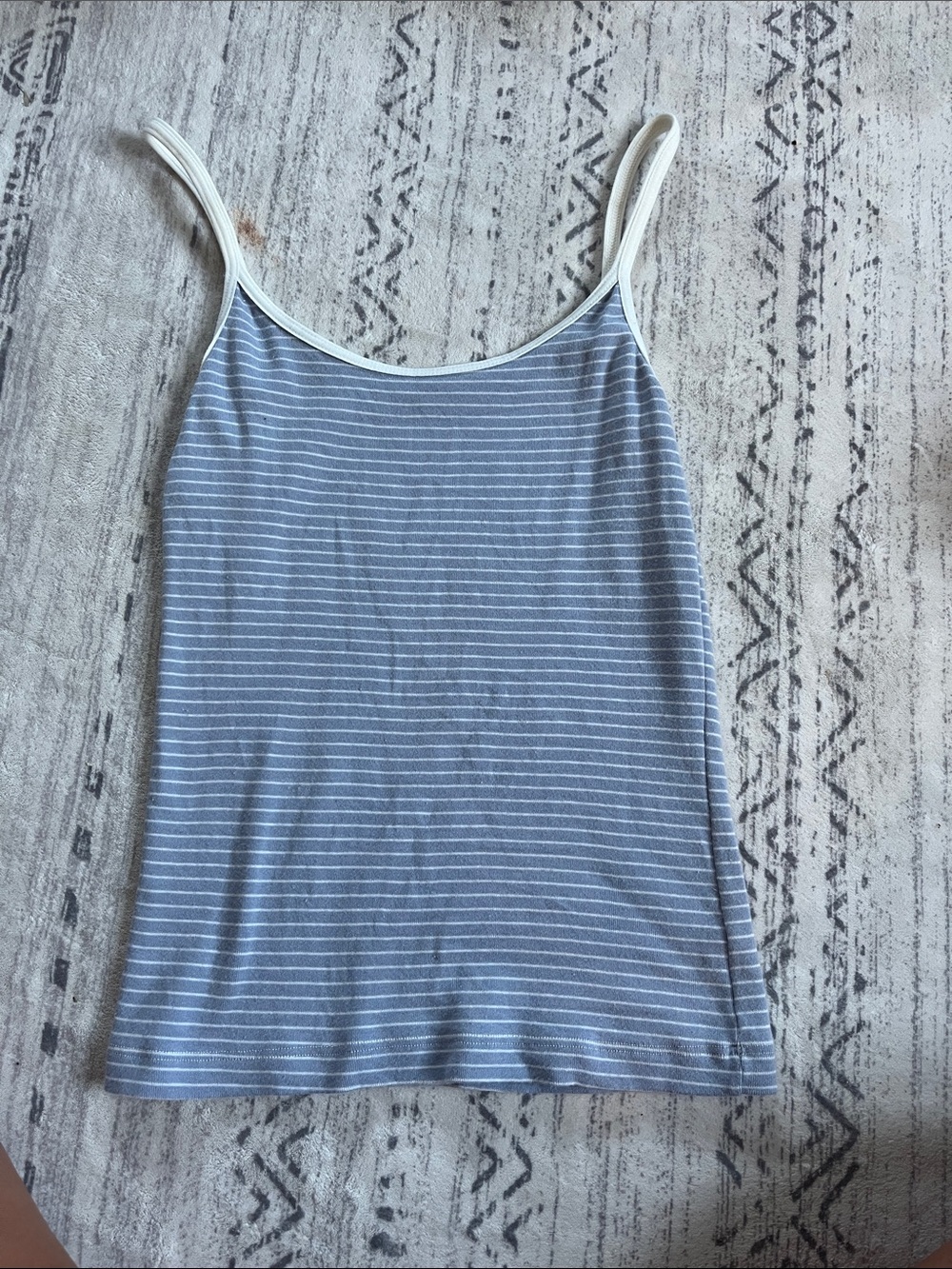 Brandy Melville Light Blue & White Striped Camisole